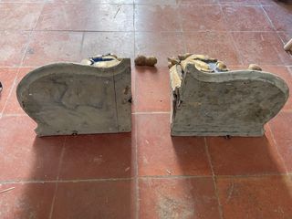 Ménsulas barrocas azul y dorado