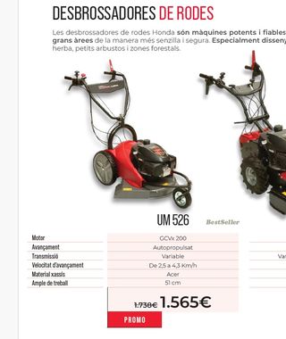 Desbrozadora Honda GCV200 - Autopropulsada