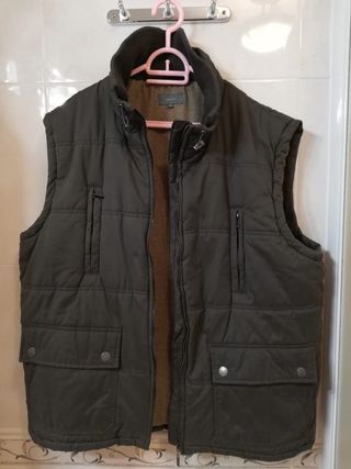 Chaleco acolchado hombre XL marrón oscuro 