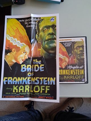 La Novia de Frankenstein (DVD) y póster