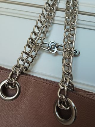 Borsa shopper a spalla rosa antico Camomilla 