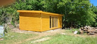 Casa madera jardín - estudio