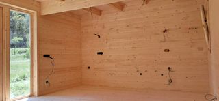 Casa madera jardín - estudio