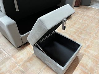 SOFA CAMA CLIC-CLAC CON ARCON + PUFF MOVIBLE 