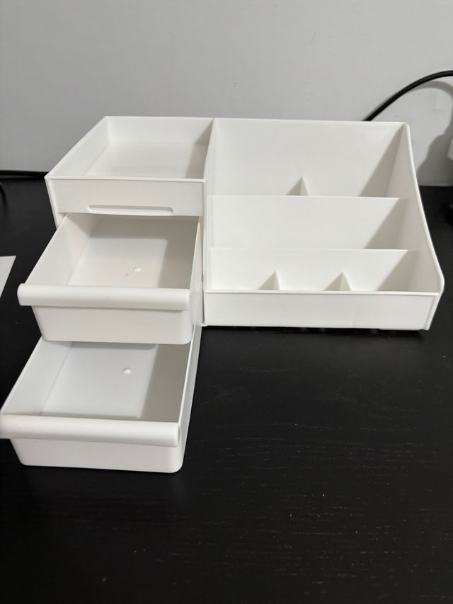 Organizzatore cosmetici bianco