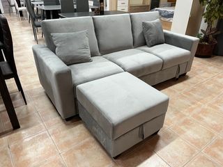 SOFA CAMA CLIC-CLAC CON ARCON + PUFF MOVIBLE