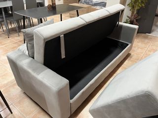 SOFA CAMA CLIC-CLAC CON ARCON + PUFF MOVIBLE