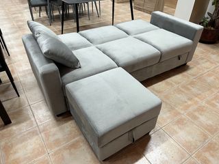 SOFA CAMA CLIC-CLAC CON ARCON + PUFF MOVIBLE