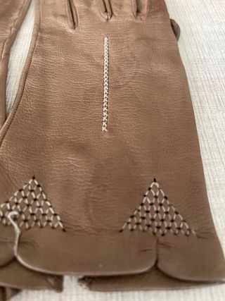 Guanti pelle marroni  e neri vintage