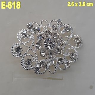 Broche Novia Pedrería Transparente