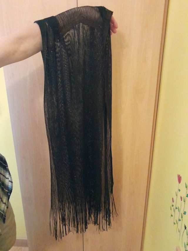 Foulard negro con dorado