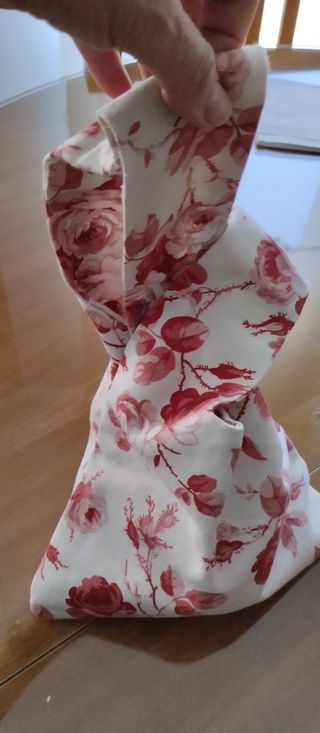 Bolso japonés tejido - Rojo y blanco