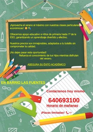 Clases particulares verano