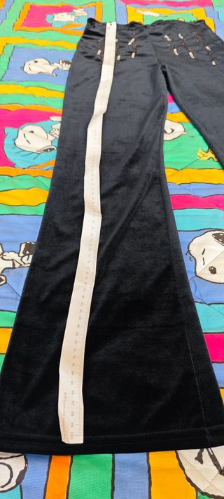 Pantaloni velluto aderenti strass ricamati argento