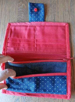 Carteira de pano - boneca