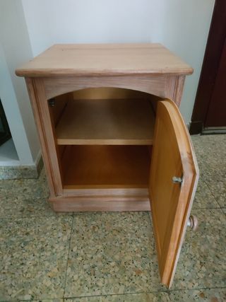 Mesita noche madera - beige