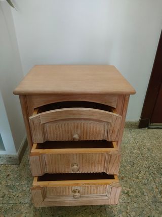 Mesita noche madera - beige