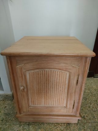 Mesita noche madera - beige