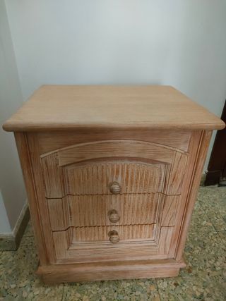 Mesita noche madera - beige
