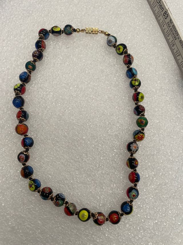 Collana Murano vintage multicolor