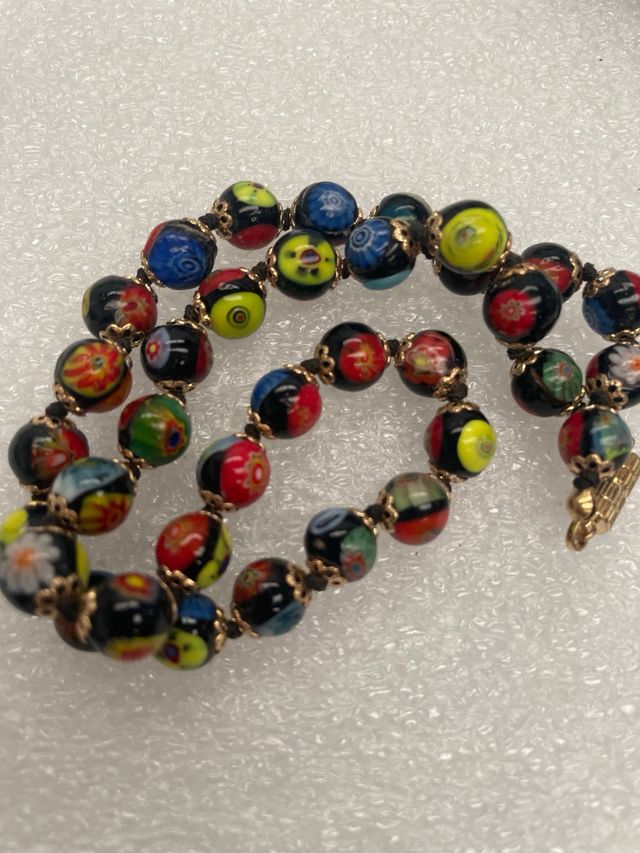Collana Murano vintage multicolor