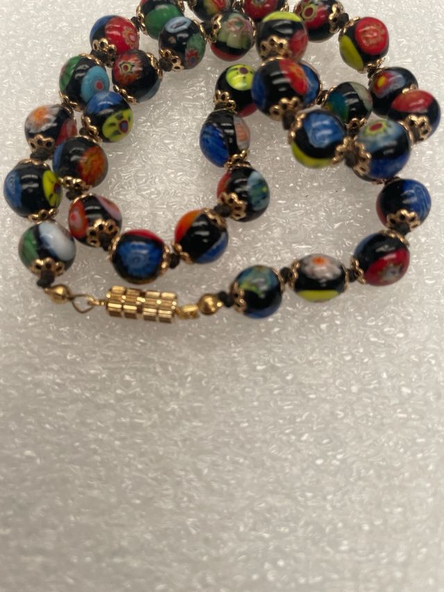 Collana Murano vintage multicolor