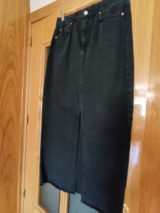 Falda vaquera negra Stradivarius - T38