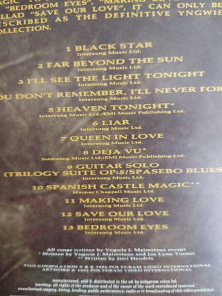 VHS Yngwie Malmsteen Collection