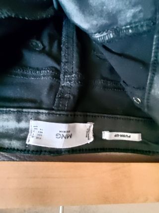 Pantalones Mango negros, talla 36