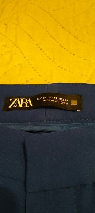 Pantalones de vestir de Zara azul Klein -talla 38