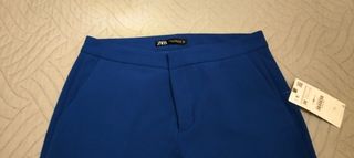 Pantalones de vestir de Zara azul Klein -talla 38