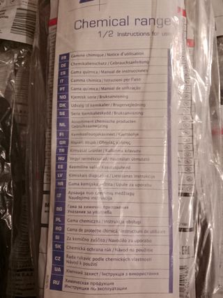 Guantes protección químicos