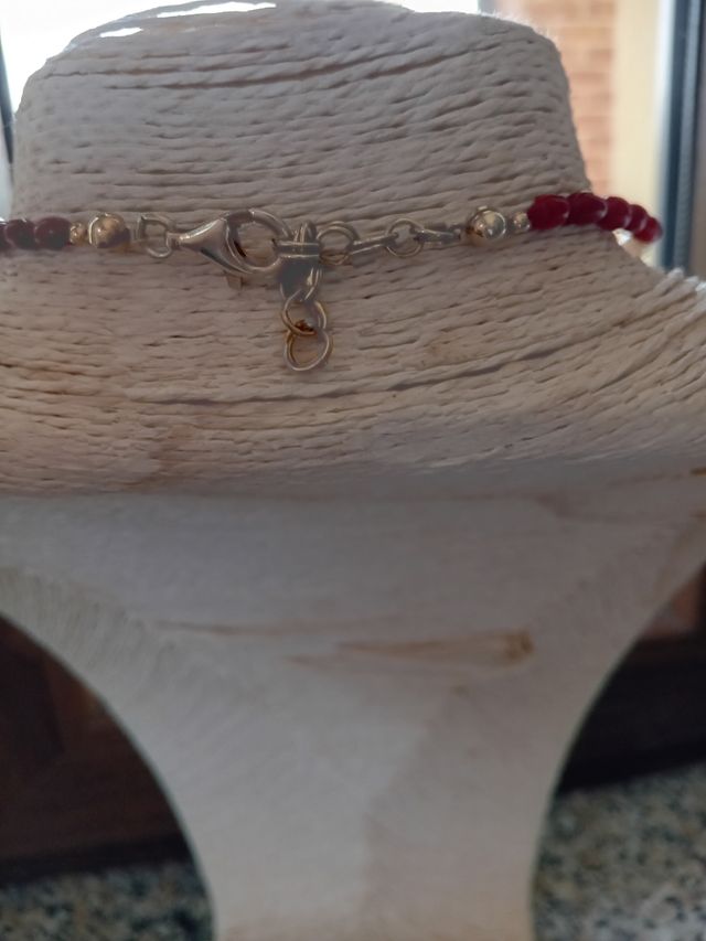 Collana corallo,turchese ,perle argento 925