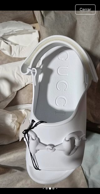Sandalias Gucci turquesa/blancas  caucho