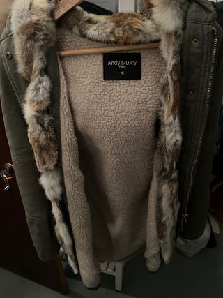Abrigo Andy & Lucy talla S, color verde oliva