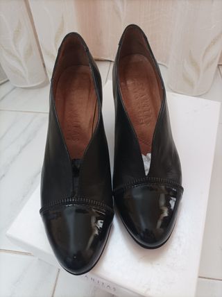 Zapatos Hispanitas negros de tacón talla 37