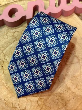 Corbata azul vintage