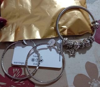 Set gioielli argento: orecchini e bracciale