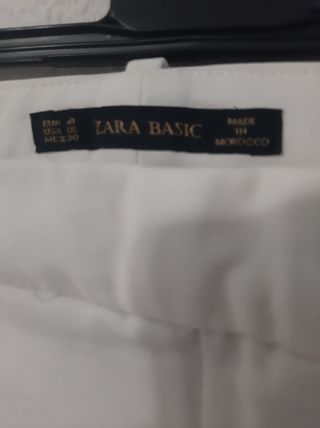 Pantalones Zara blancos mujer -talla 40