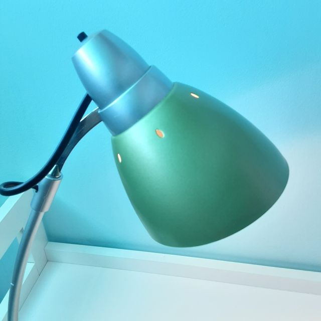 Flexo vintage verde y plata