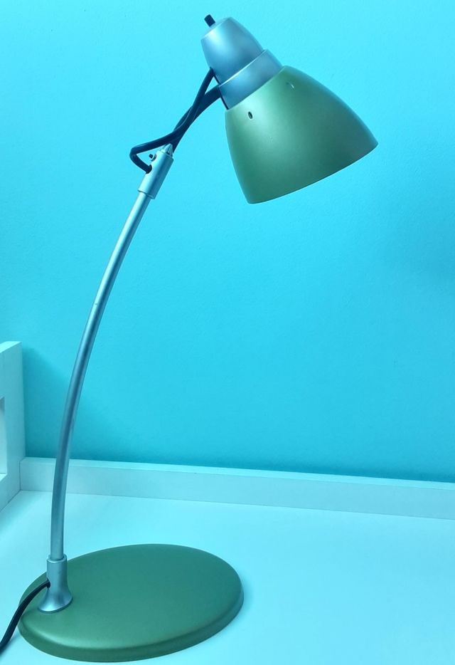 Flexo vintage verde y plata