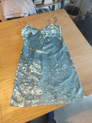 Abito Parosh paillettes teal