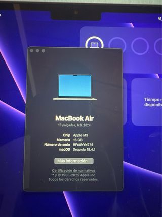 MacBook Air M3 16GB - Como nuevo