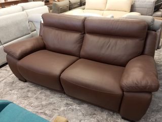 Sofá piel Stratos 210cm, 3 plazas