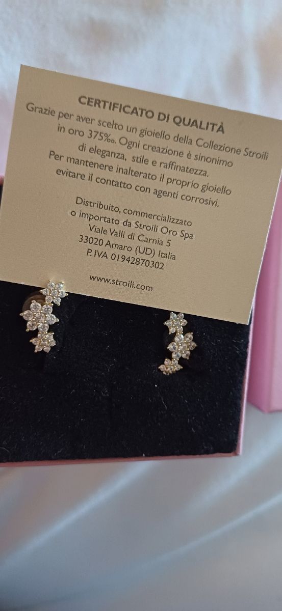 Orecchini Lobo Oro|Cubic Zirconia con scontrino
