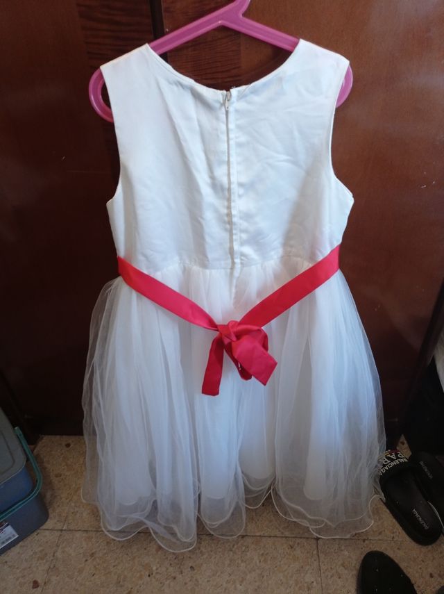 Vestido rojo y blanco comunión,fiesta,quinceañea