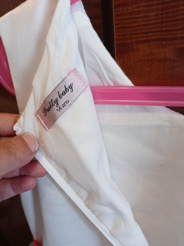 Vestido rojo y blanco comunión,fiesta,quinceañea