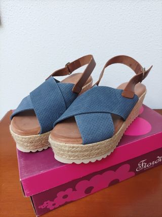 Sandalias Fiordi azul marino - Talla 37