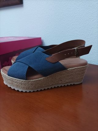 Sandalias Fiordi azul marino - Talla 37