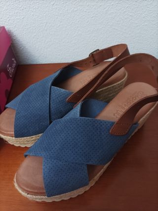 Sandalias Fiordi azul marino - Talla 37